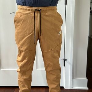 Nike Tan Jogger Sweatpants with Elastic Waistband